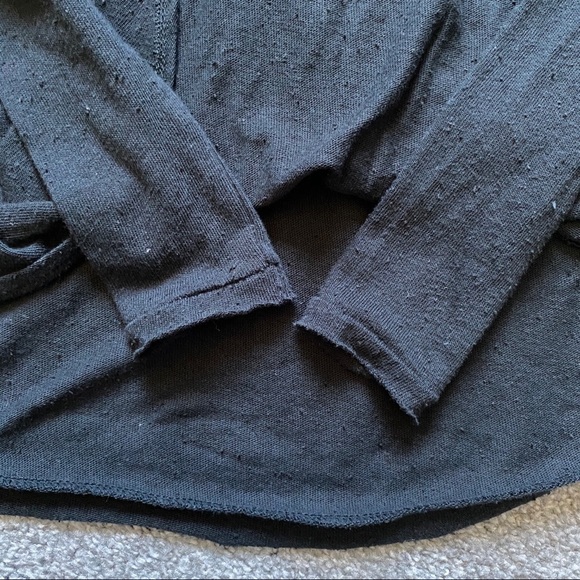 Out From Under Callie Draped Surplice Black Top - Picture 7 of 12